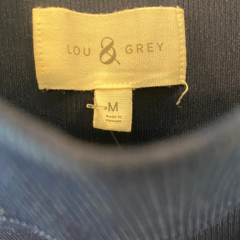 Lou & Grey Navy Wide-Leg Pull-On Athletic Pants. - Picture 5 of 7
